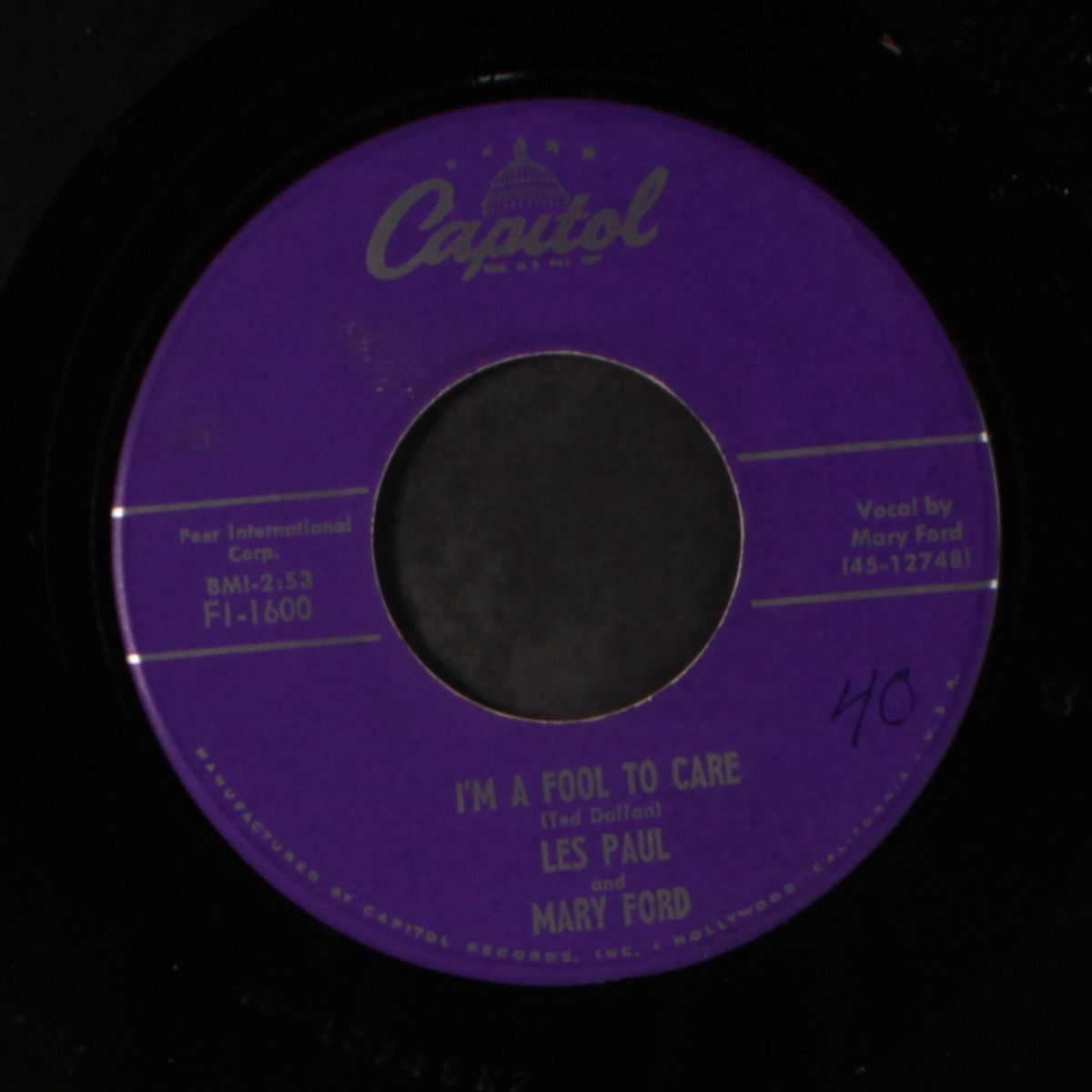 vaya con dios / i'm a fool to care by LES PAUL