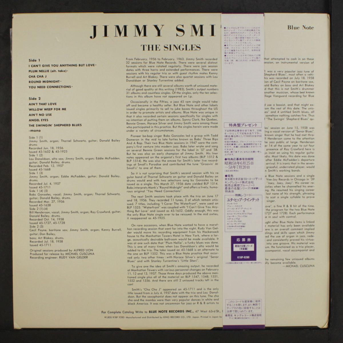 the singles by JIMMY SMITH