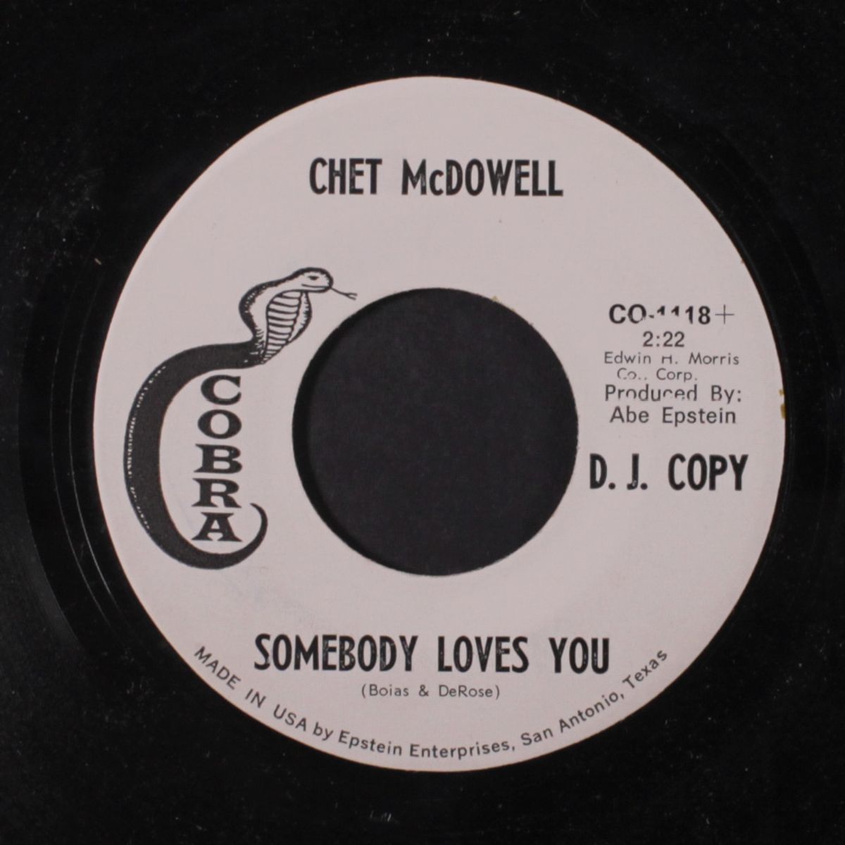 somebody loves you / talkin' woman by CHET MCDOWELL