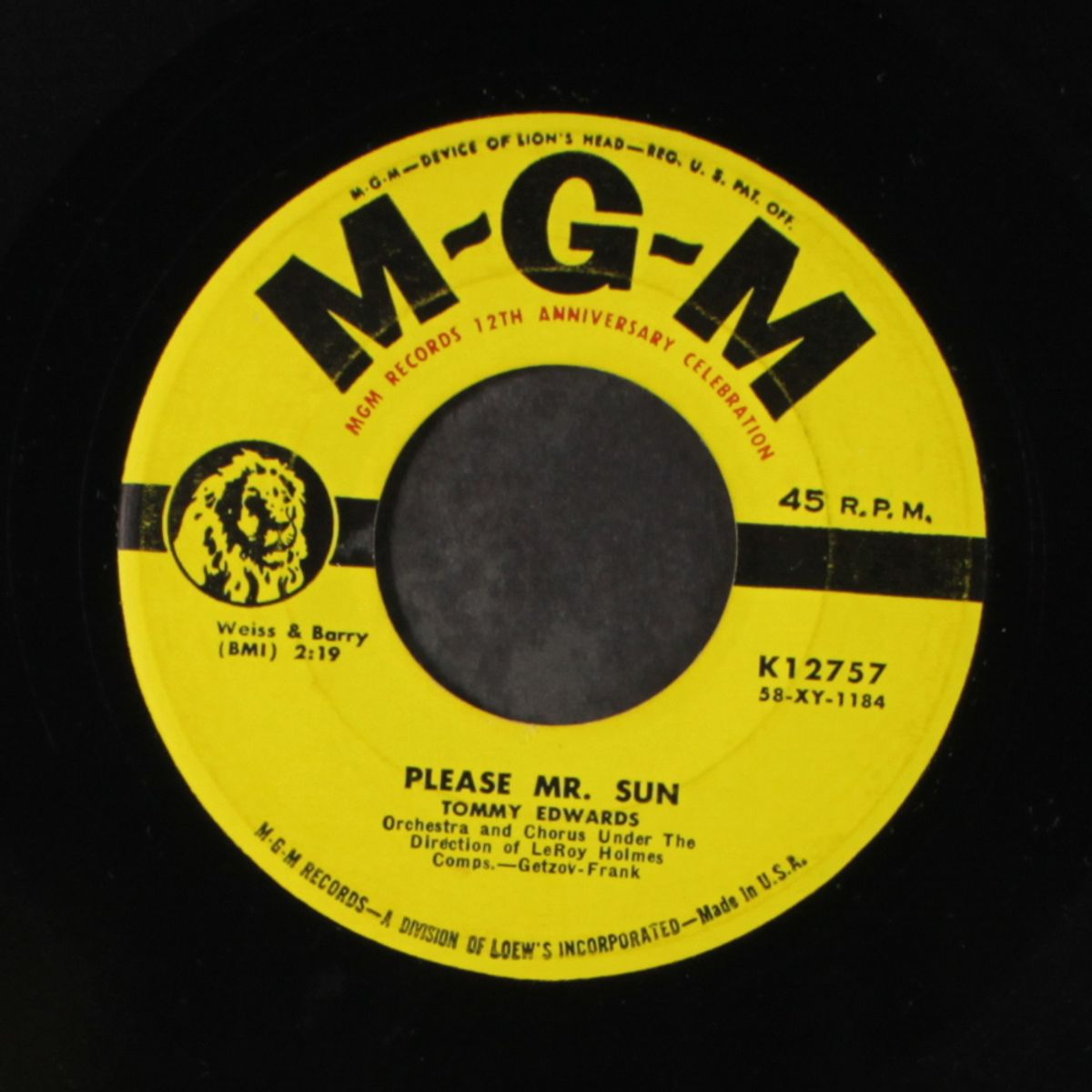 please mr. sun by TOMMY EDWARDS