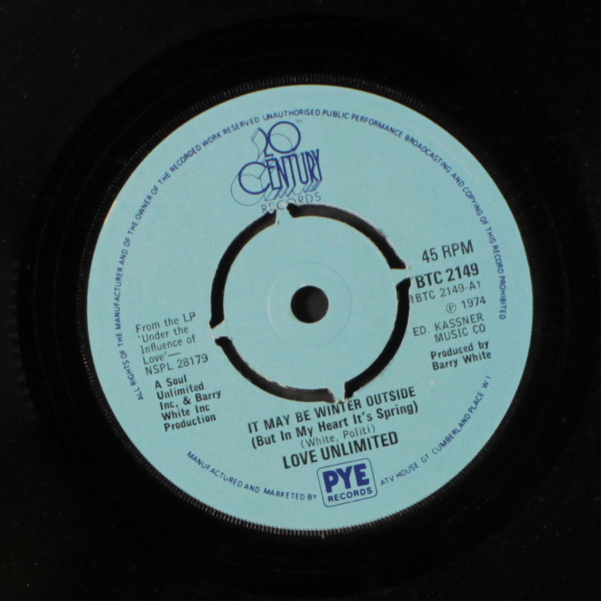 it may be winter outside / i love you so, never gonna let you go by LOVE UNLIMITED