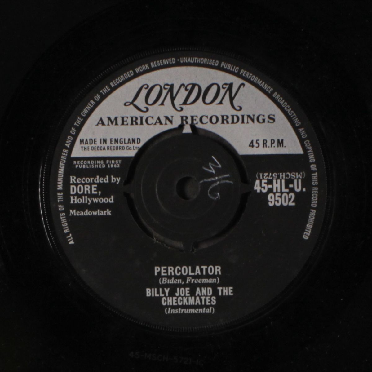 percolator / round and round and round by BILLY JOE & CHECKMATES
