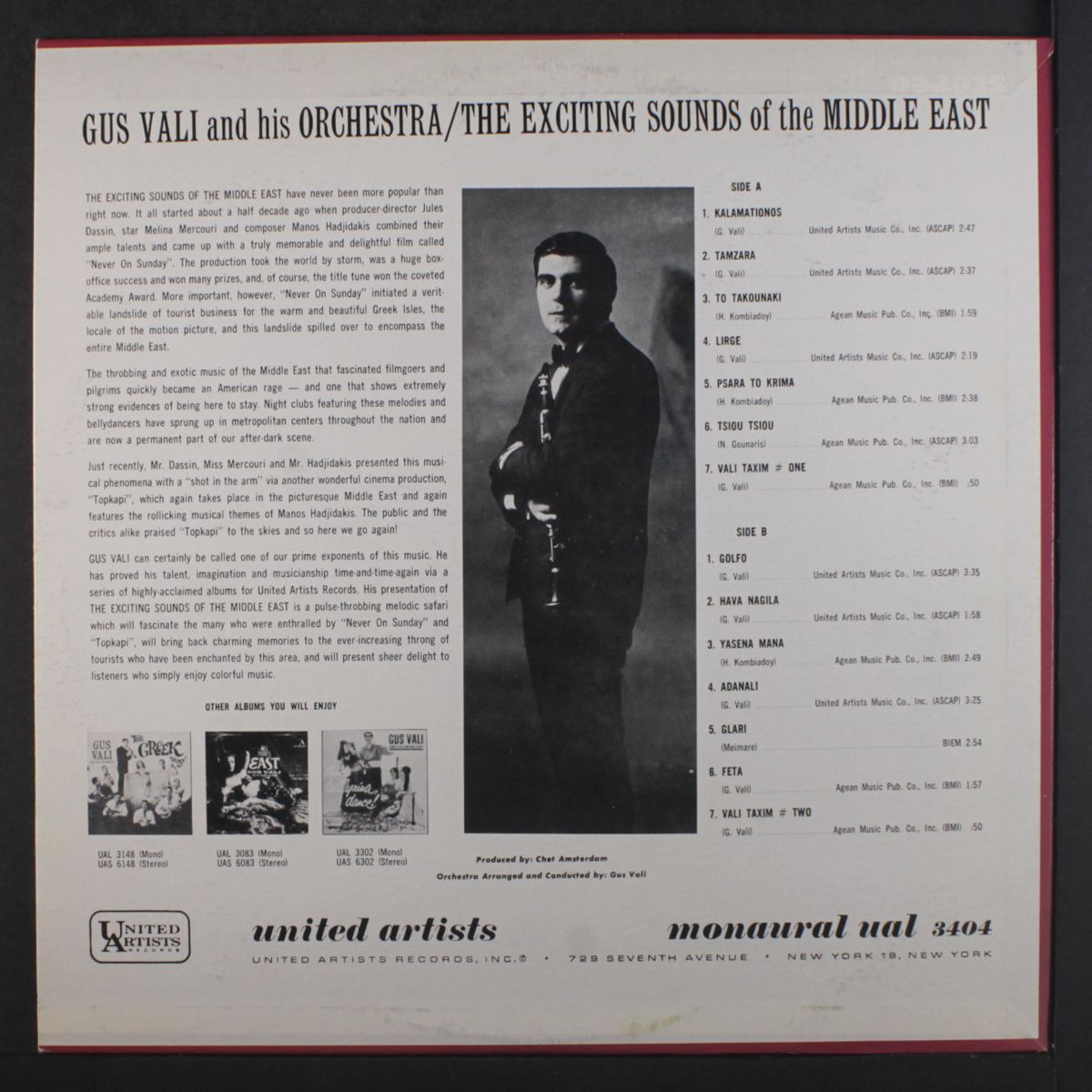 exciting sounds from the middle east by GUS VALI