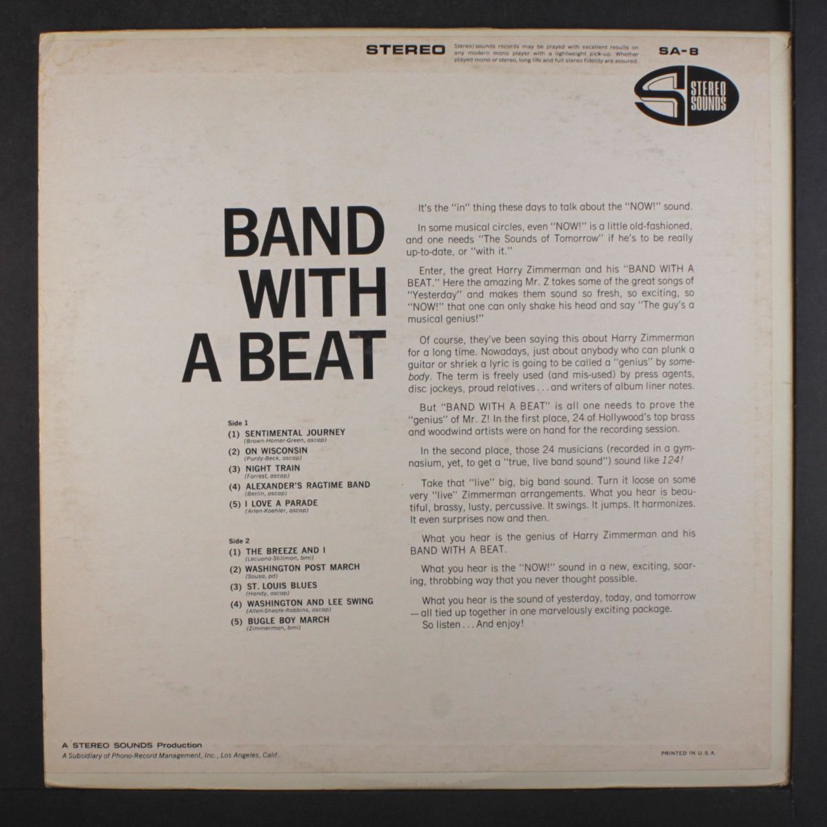 band with a beat by HARRY ZIMMERMAN