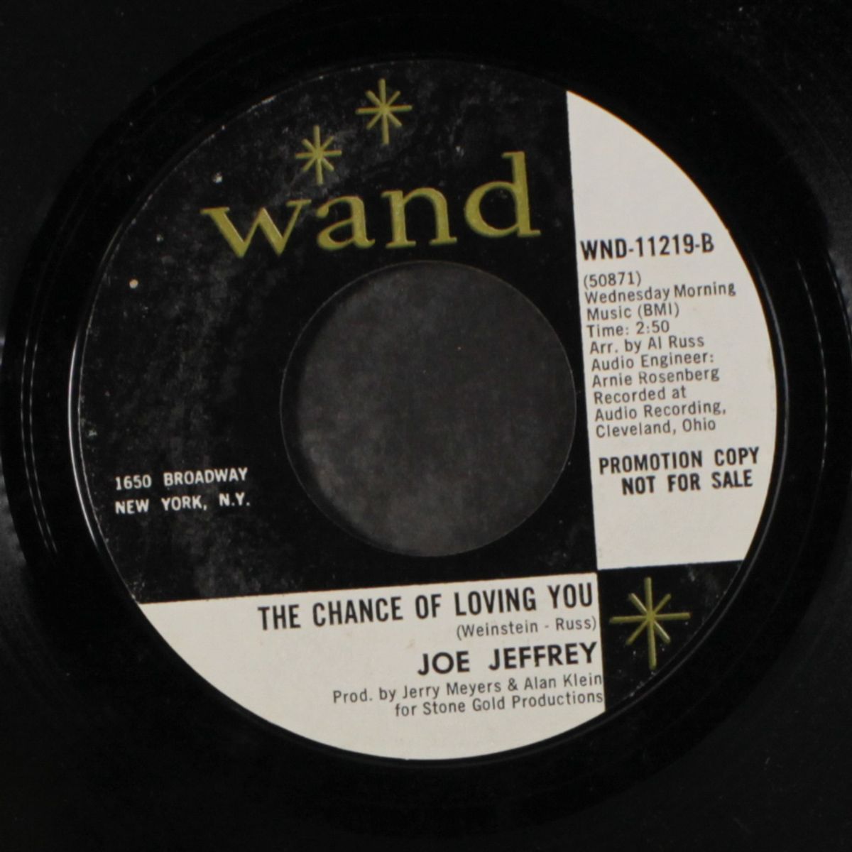 my baby loves lovin' / the chance of loving you by JOE JEFFREY GROUP