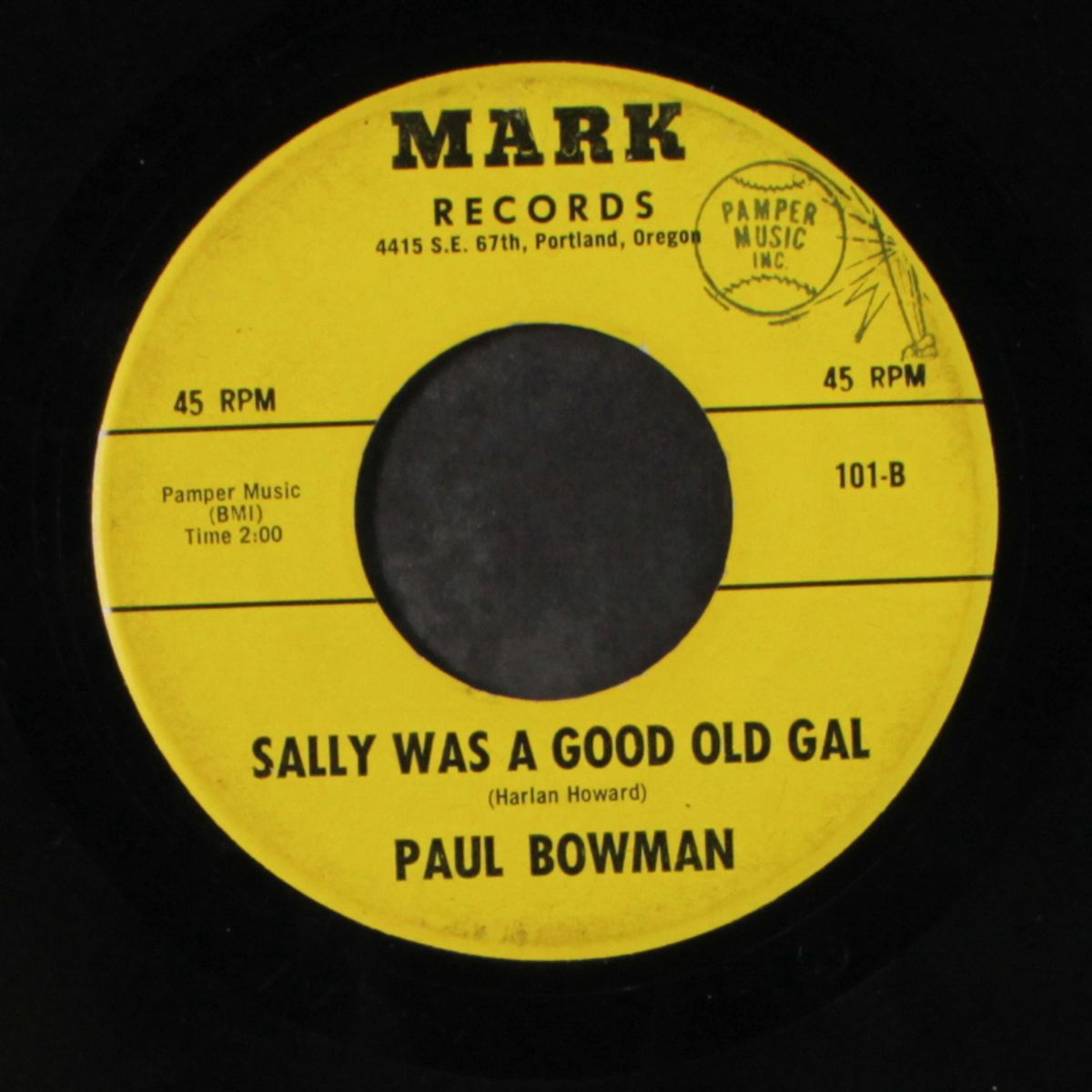 sally was a good old girl / truck driving man by PAUL BOWMAN