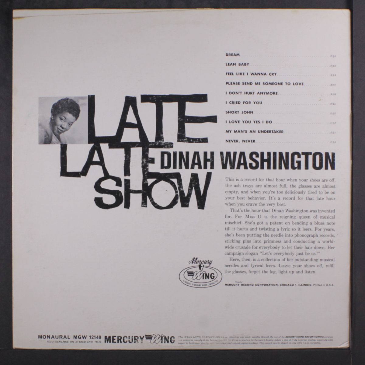 late late show by DINAH WASHINGTON
