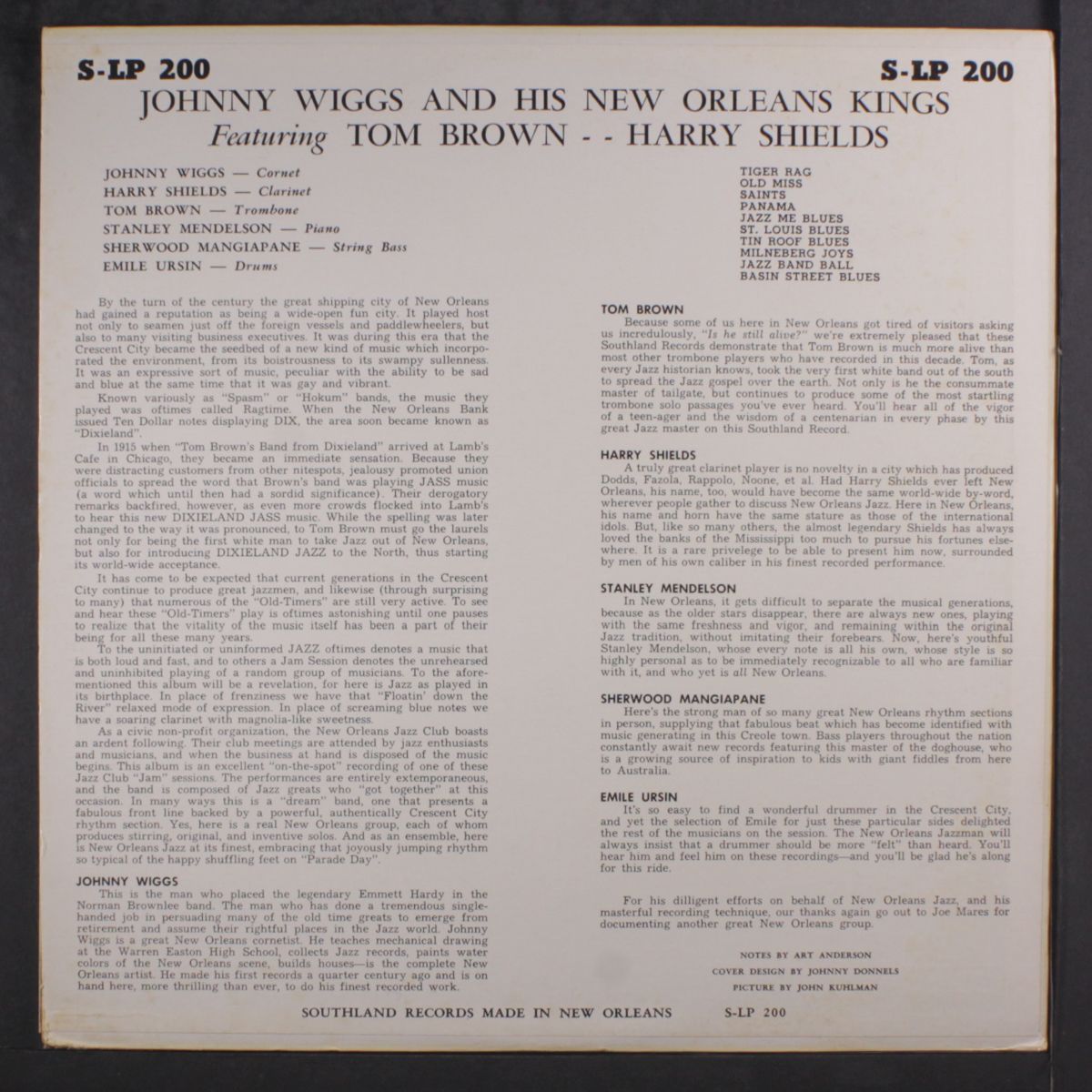 new orleans jazz by JOHNNY WIGGS