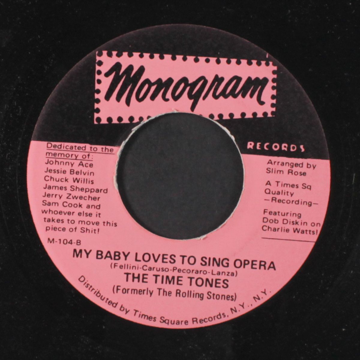 sherrie's in love / my baby loves to sing opera by ROLLING STONES / TIME TONES