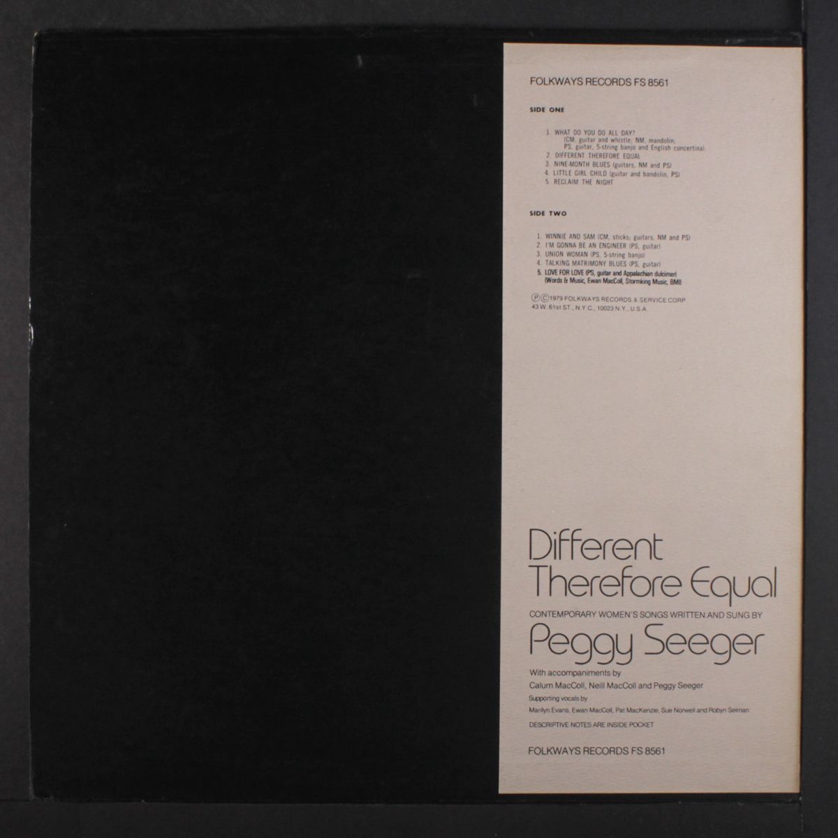 different therefore equal by PEGGY SEEGER