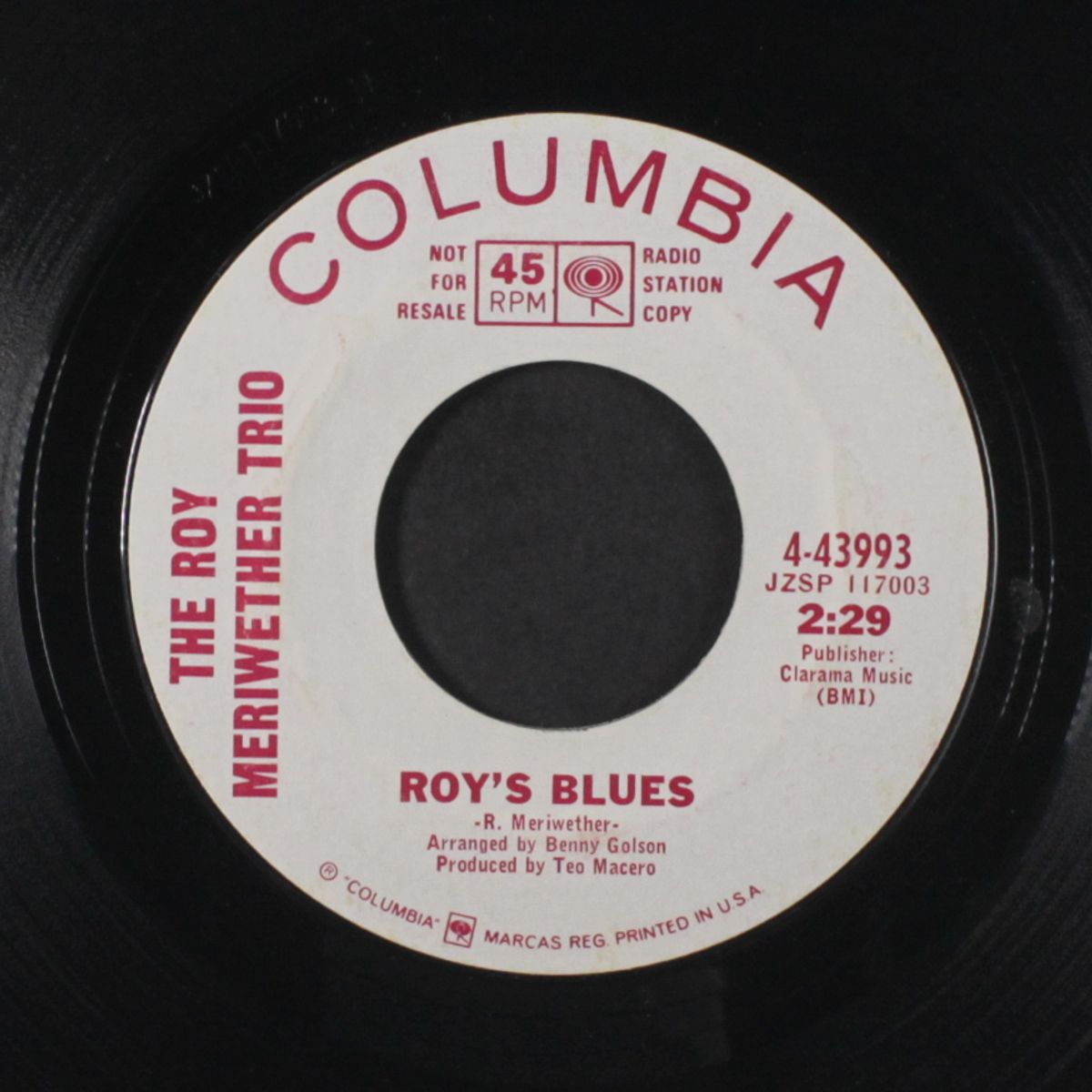roy's blues / gambit by ROY MERIWETHER