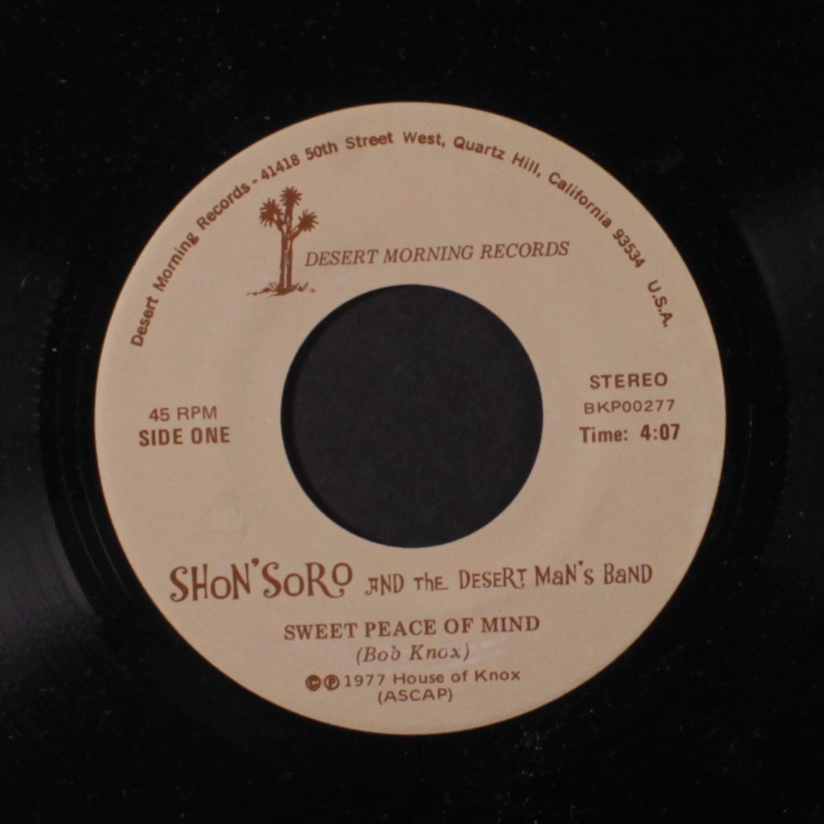 sweet peace of mind / i've never known love before by SHON'SORO & DESERT MAN'S BAND