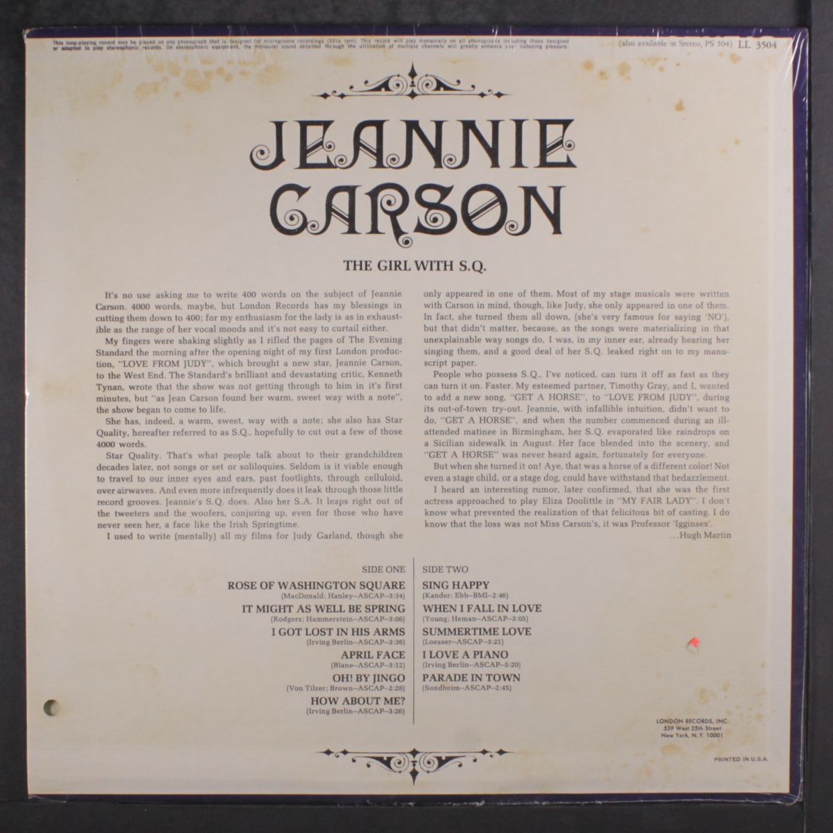 the girl with s.q. by JEANNIE CARSON