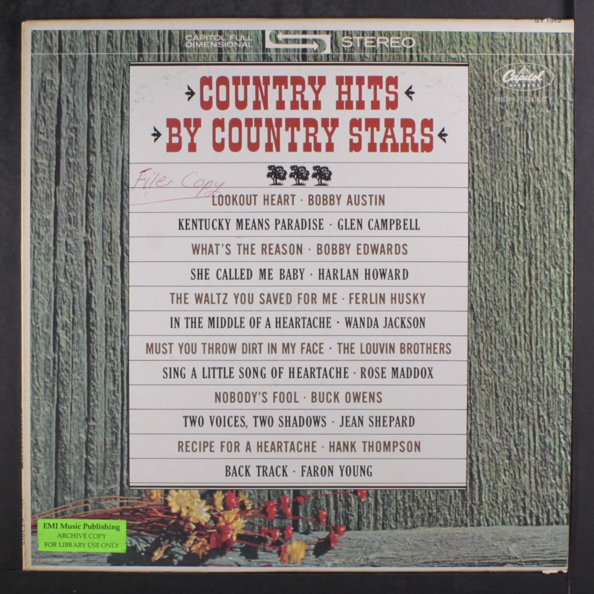country hits by country stars by VARIOUS