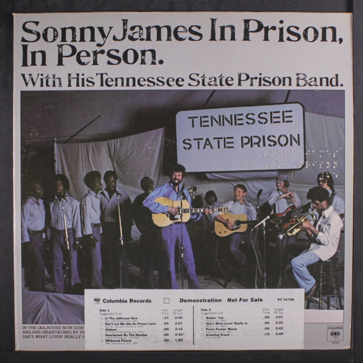 in prison, in person by SONNY JAMES
