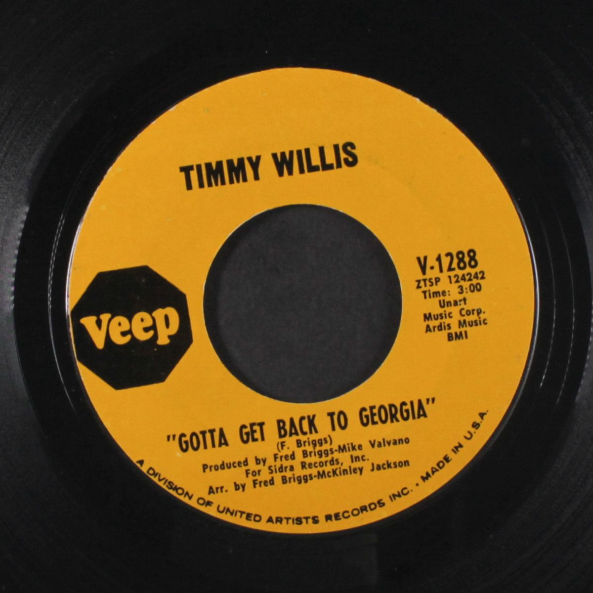 gotta get back to georgia / don't let temptation by TIMMY WILLIS