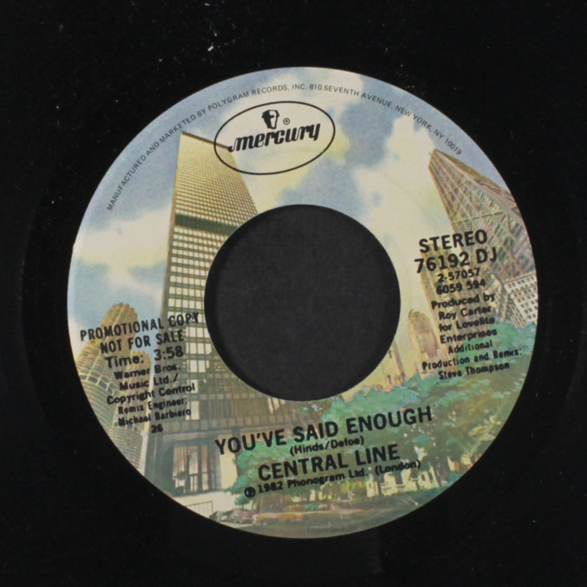 you've said enough / same by CENTRAL LINE