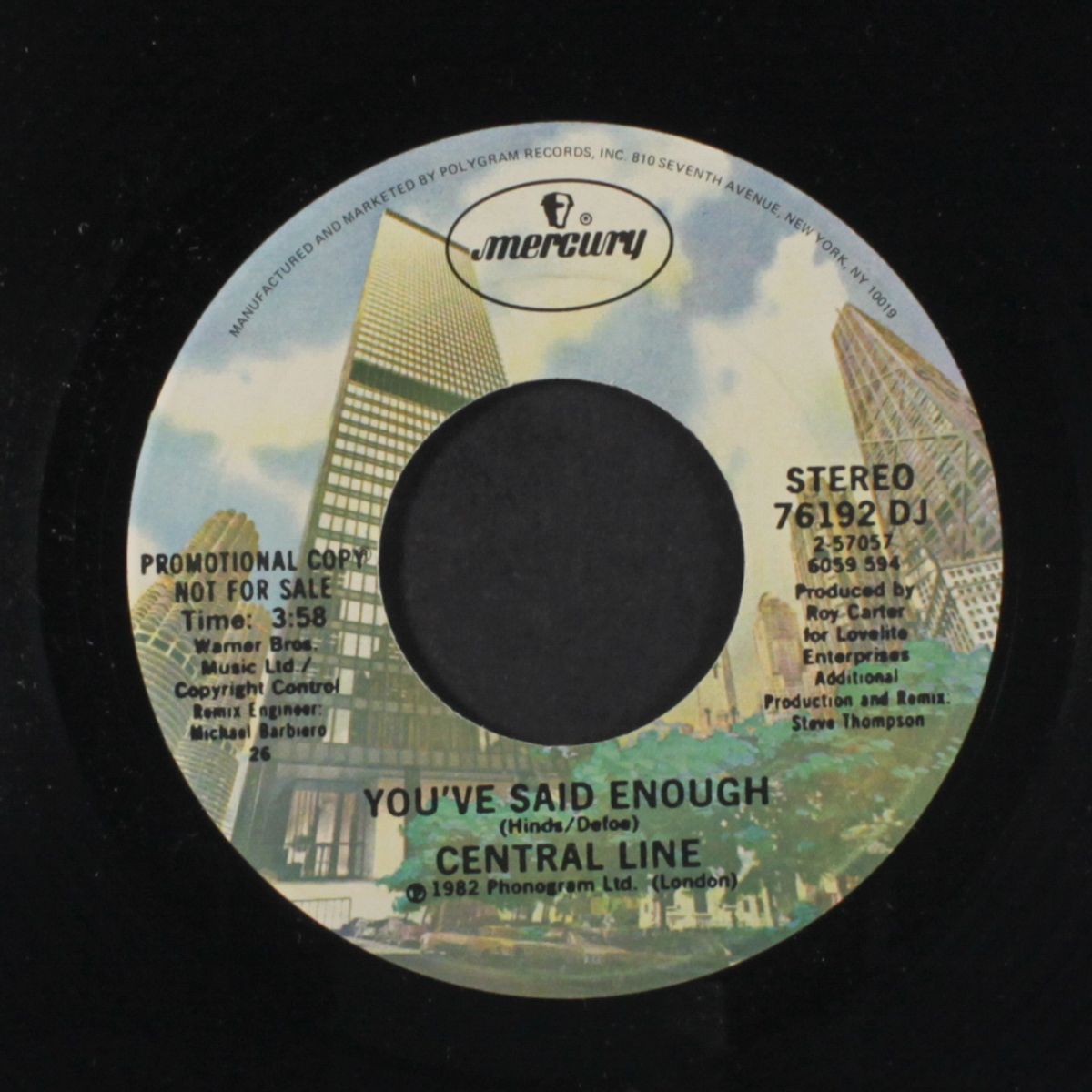 you've said enough / same by CENTRAL LINE