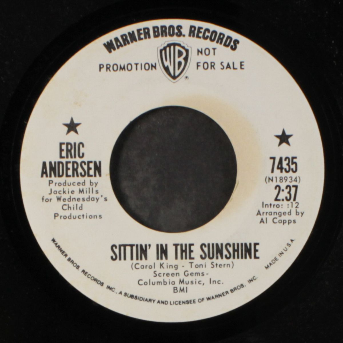 sittin' in the sunshine / sunshine and flowers by ERIC ANDERSEN