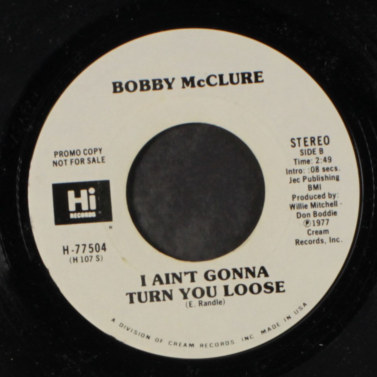 i ain't gonna turn you loose / mono by BOBBY MCCLURE