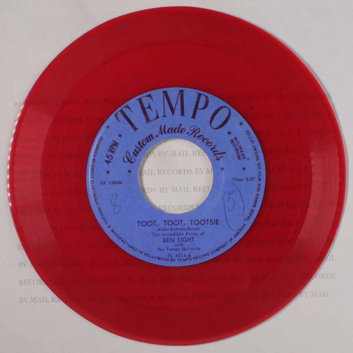 toot toot tootsie / you made melove you by BEN LIGHT