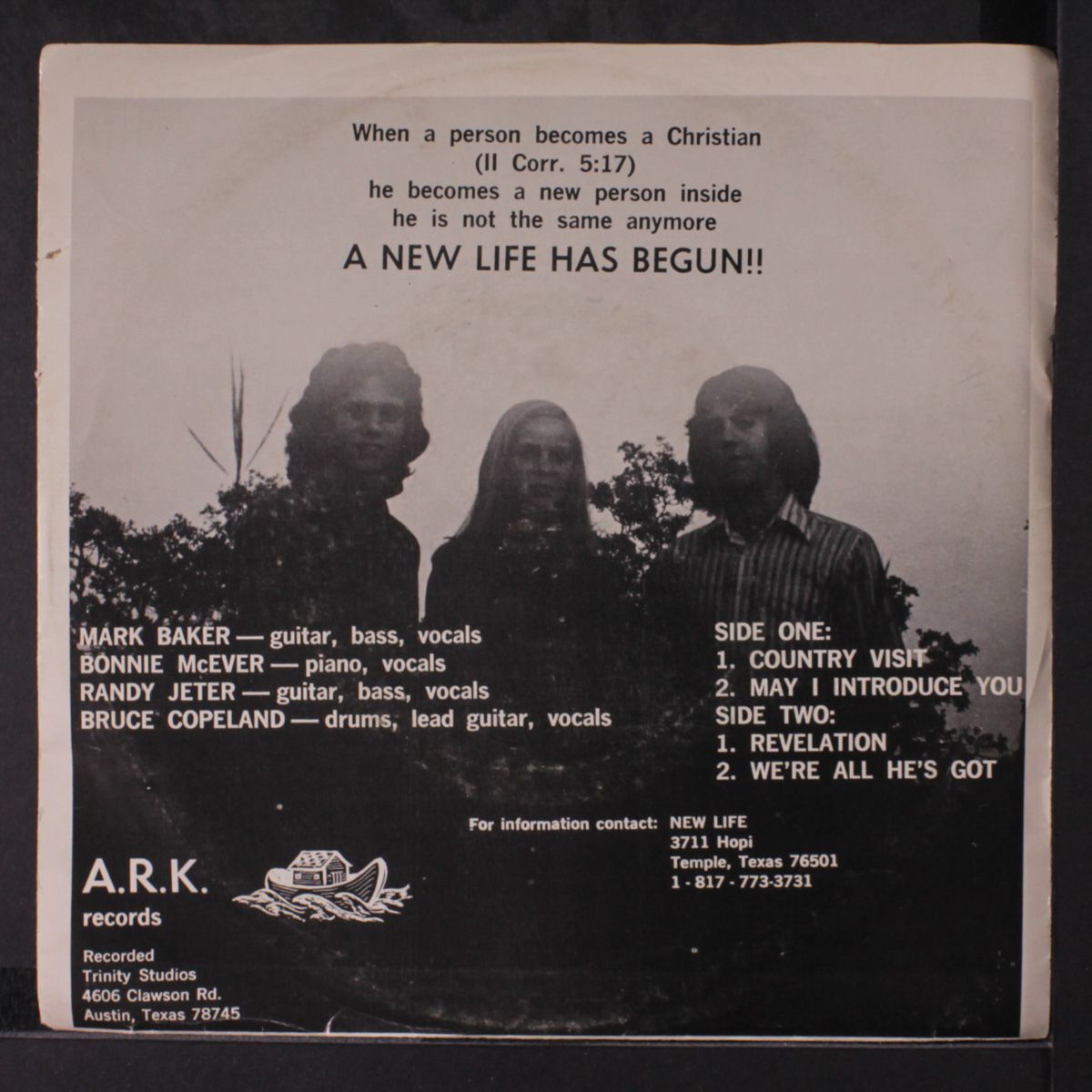 country visit / may i introduce you / revelation / we're all he's got by NEW LIFE