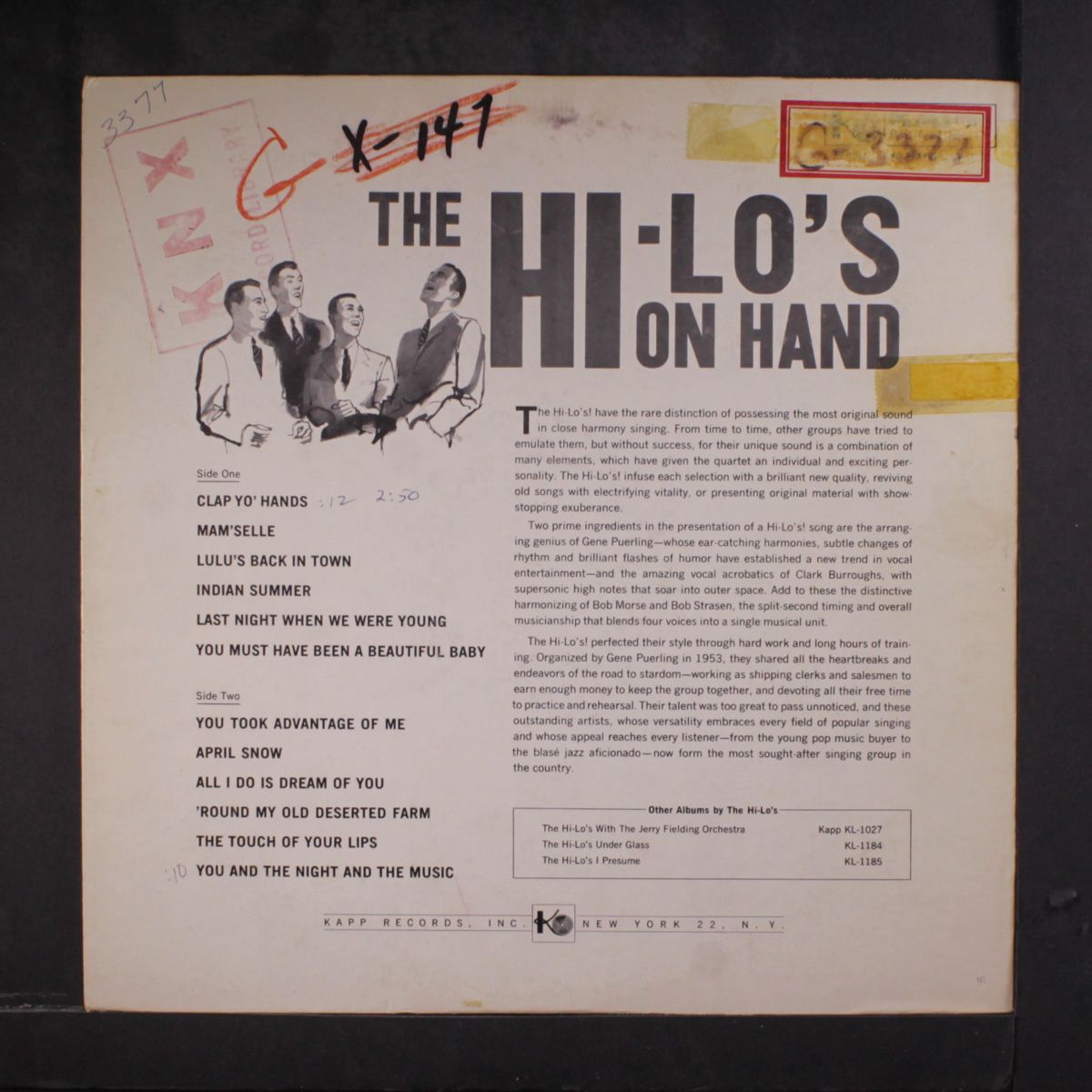 on hand by HI-LO'S