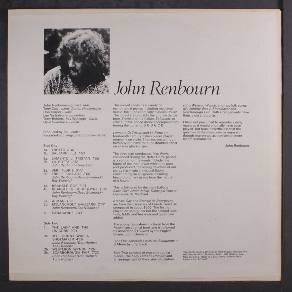 the lady and the unicorn by JOHN RENBOURN