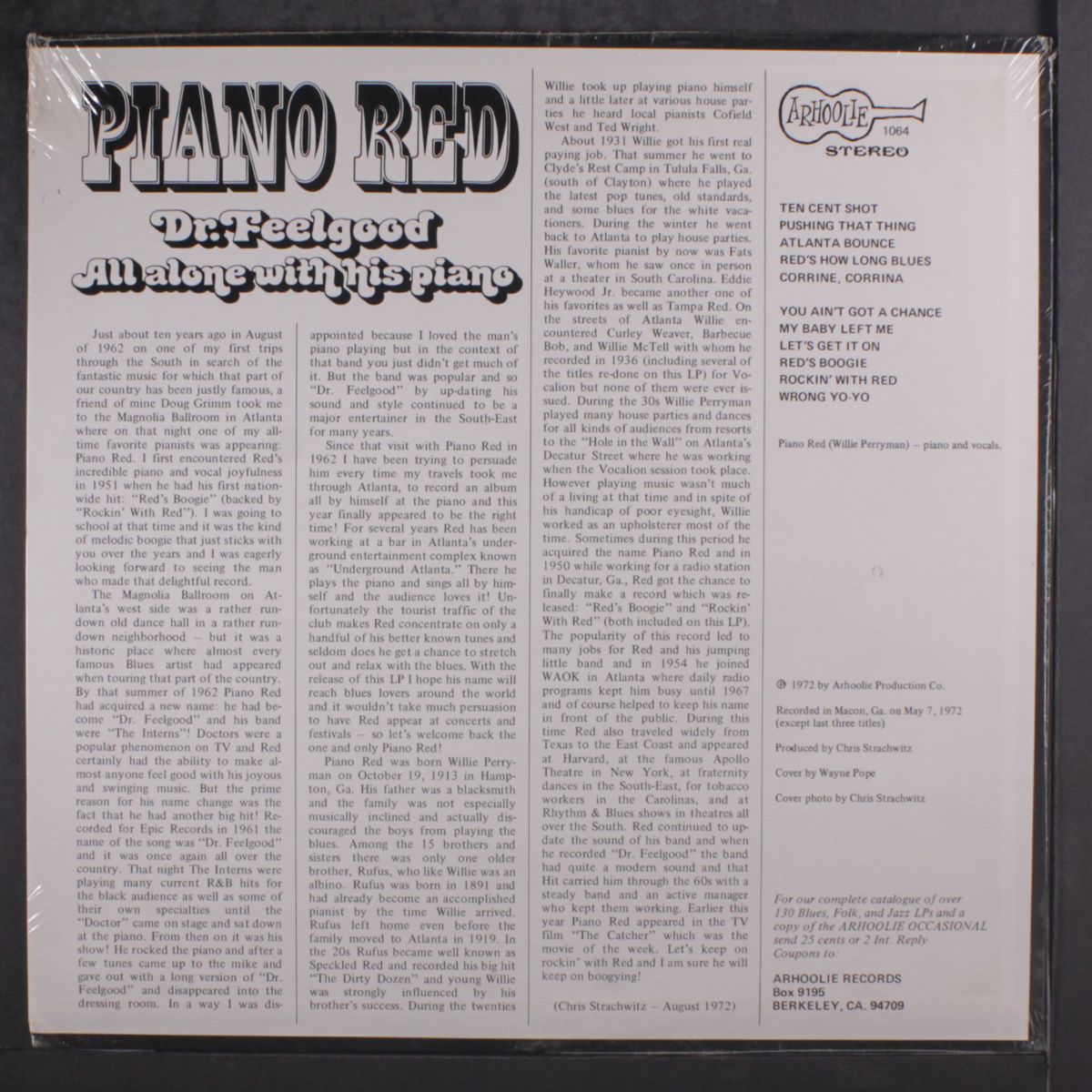 all alone with his piano by PIANO RED
