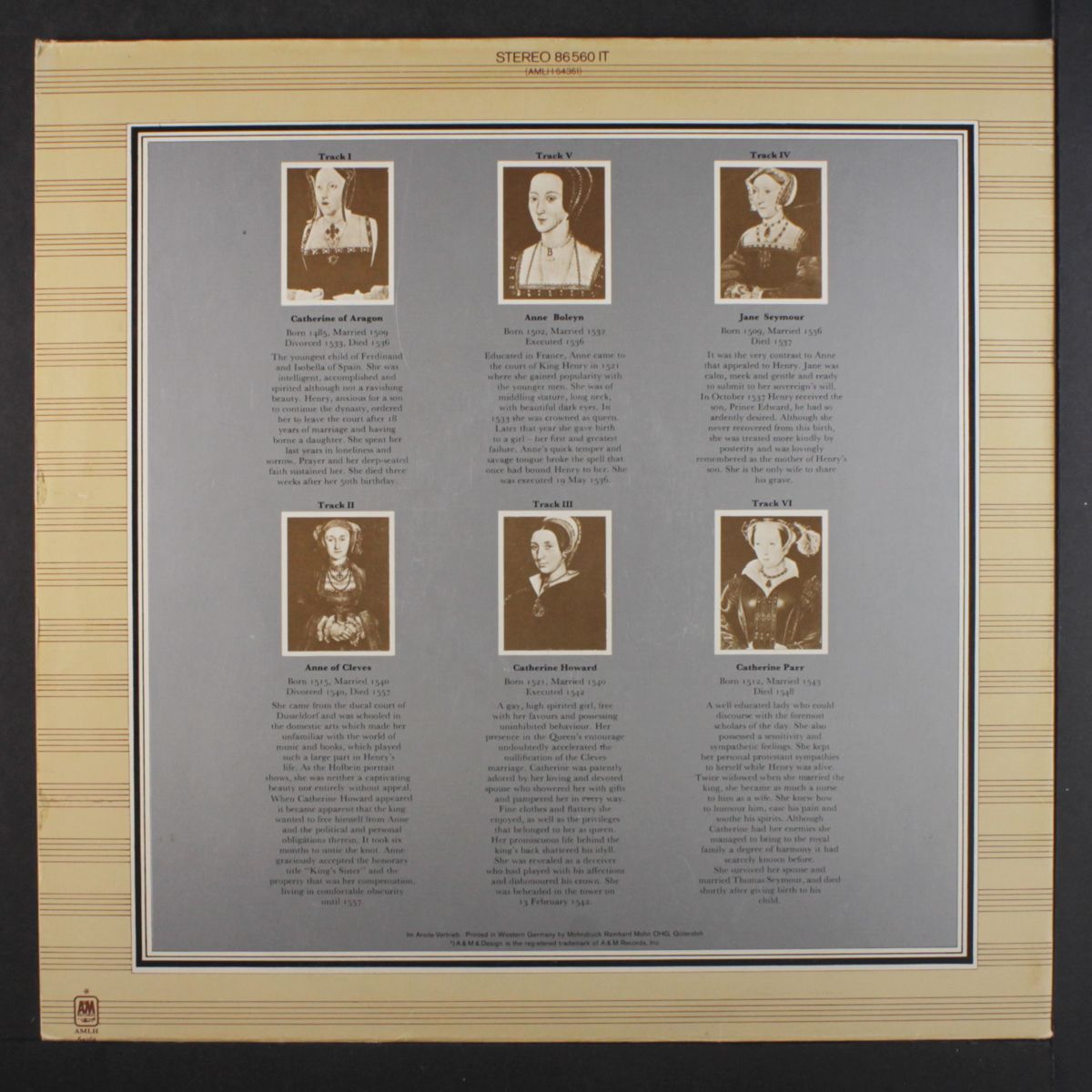 the six wives of henry viii by RICK WAKEMAN