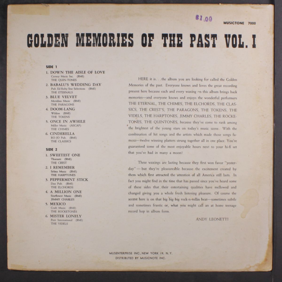 golden memories of the past by VARIOUS