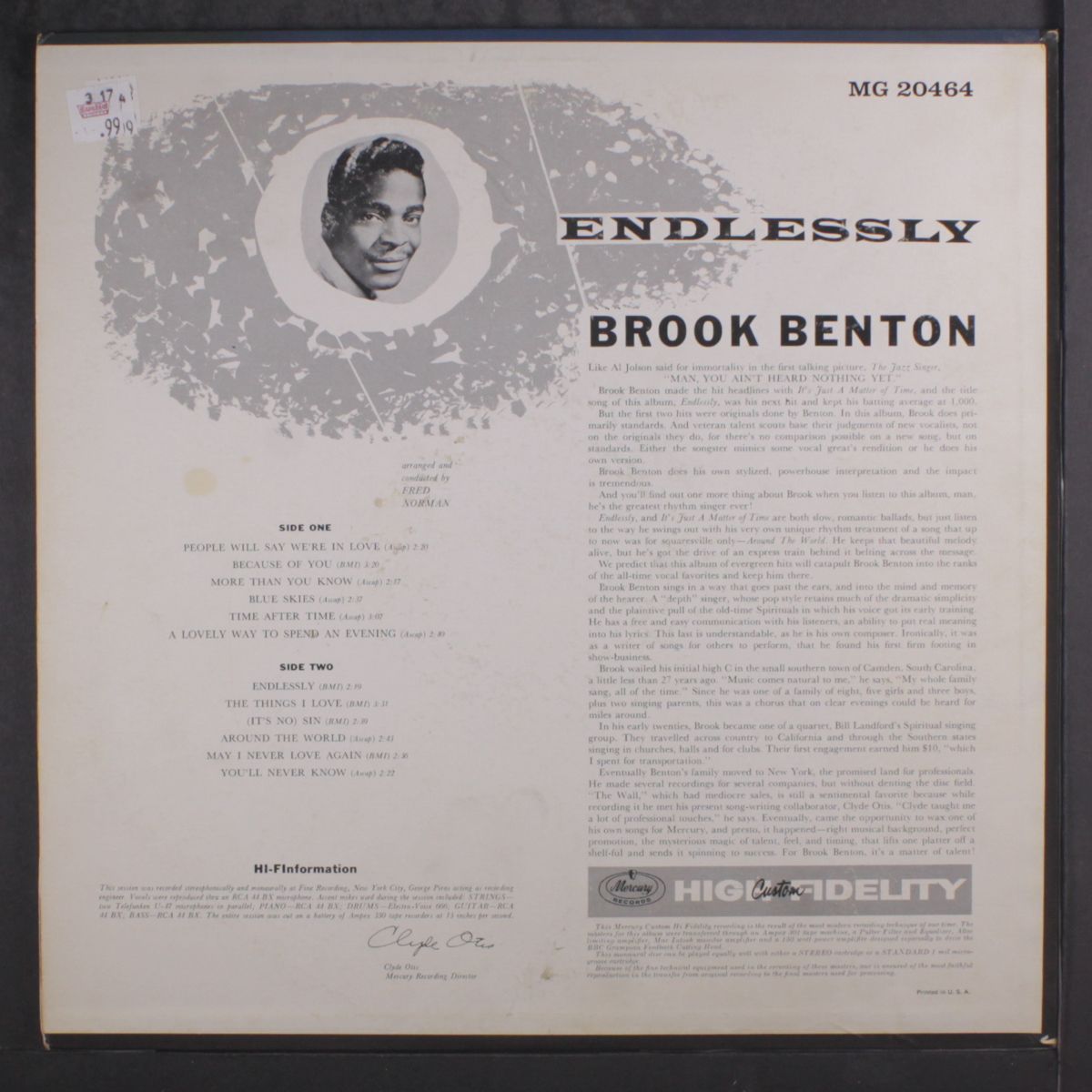 endlessly by BROOK BENTON