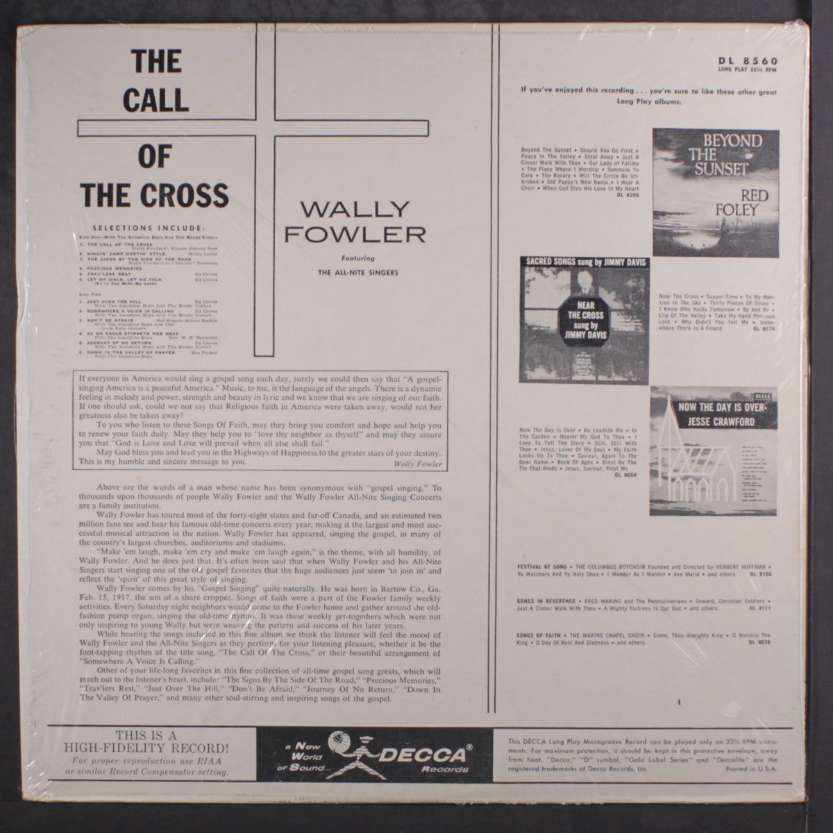 the call of the cross by WALLY FOWLER