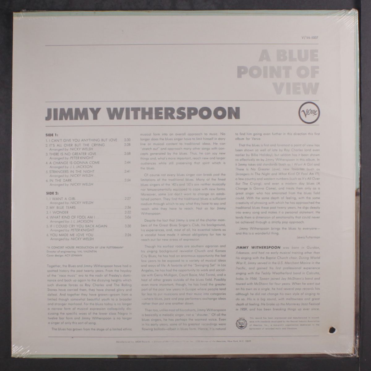 a blue point of view by JIMMY WITHERSPOON