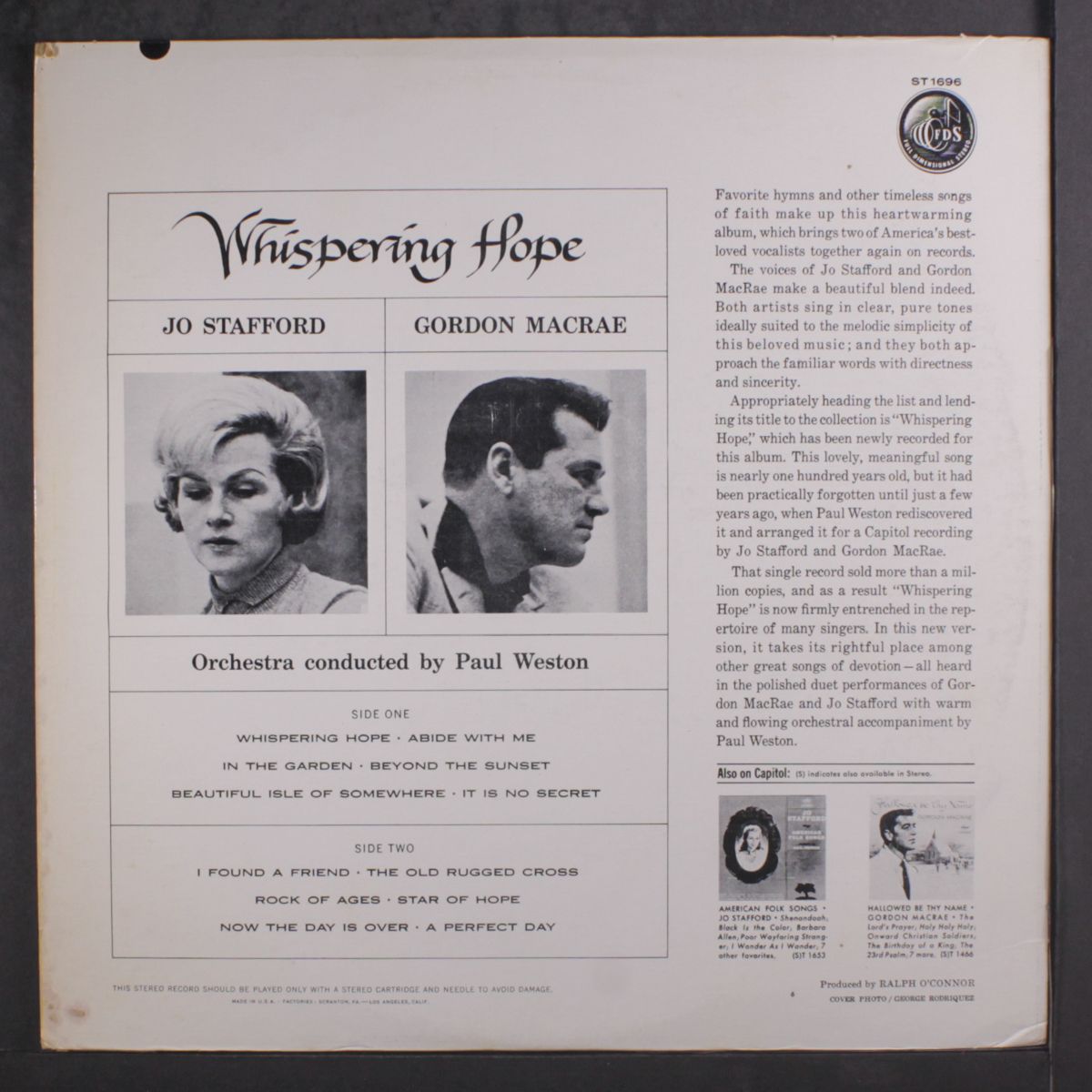 whispering hope by JO STAFFORD & GORDON MACRAE
