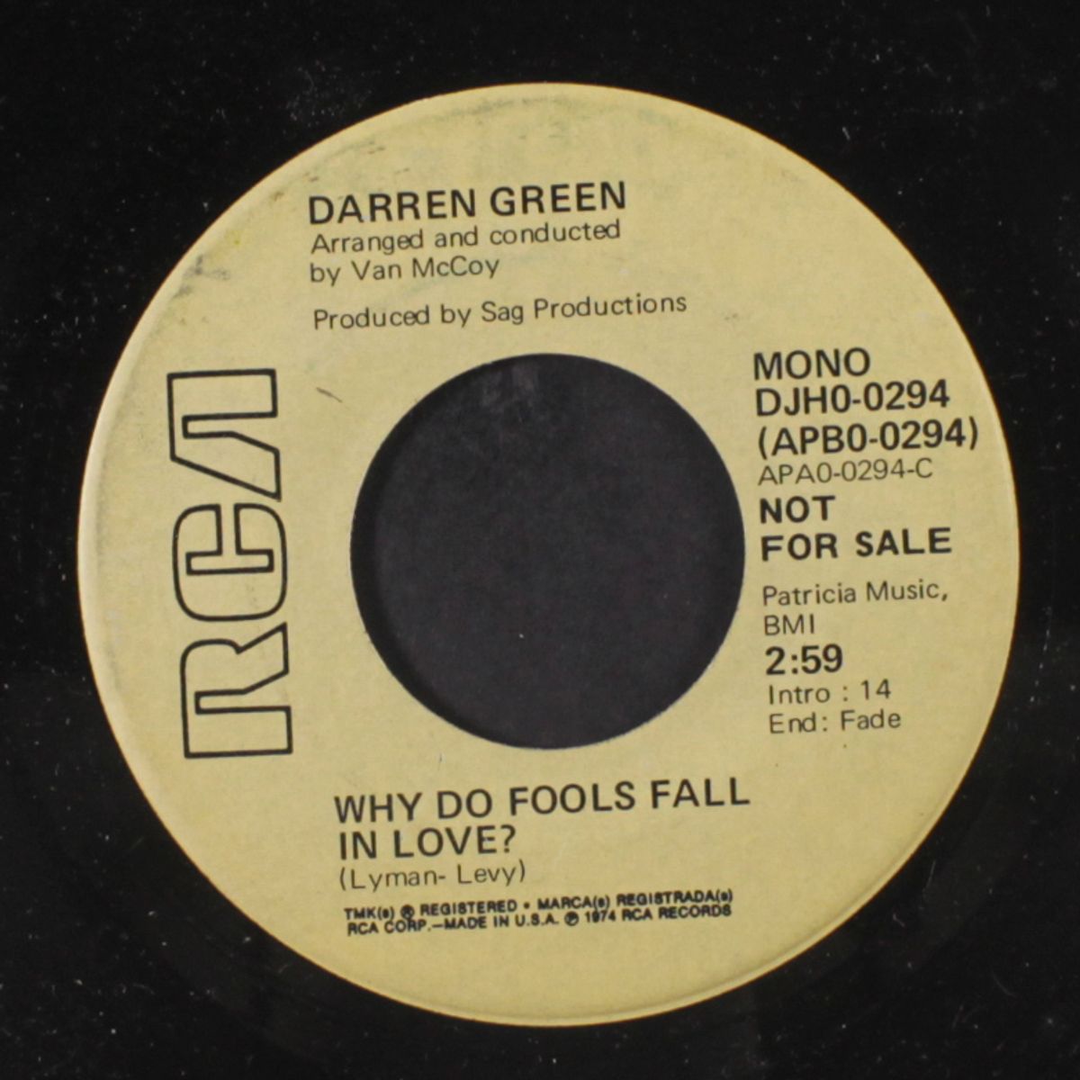 why do fools fall in love / mono by DARREN GREEN