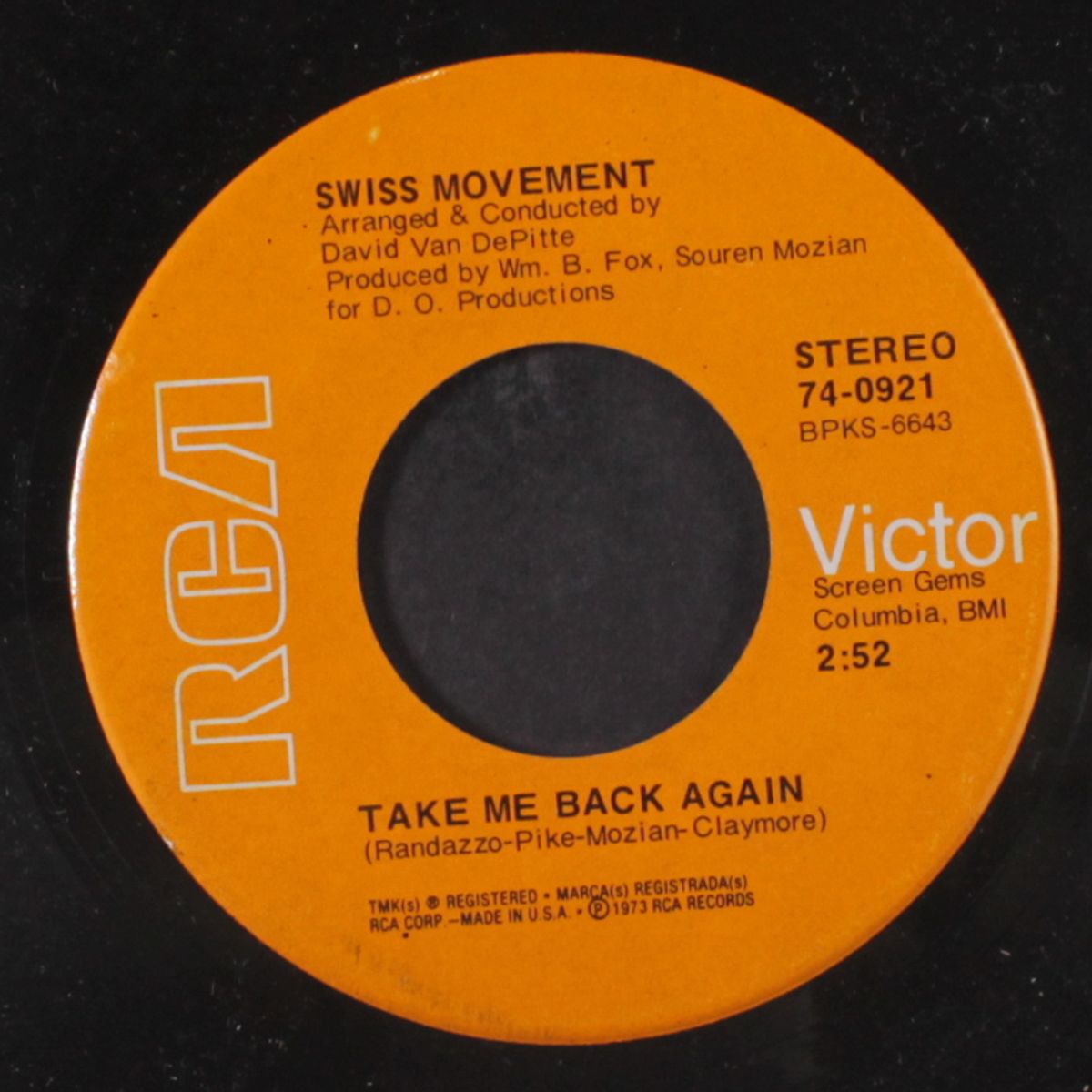 keep on loving you / take me back again by SWISS MOVEMENT