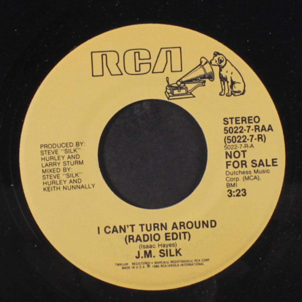 i can't turn around (radio edit) / same by J.M. SILK