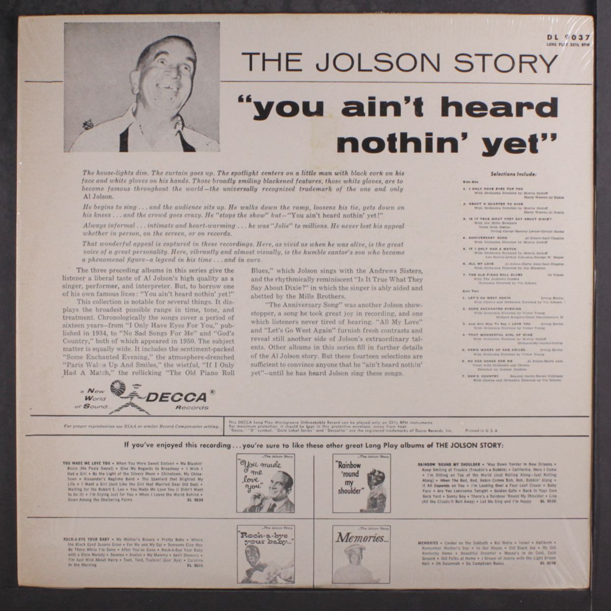 you ain't heard nothin' yet by AL JOLSON