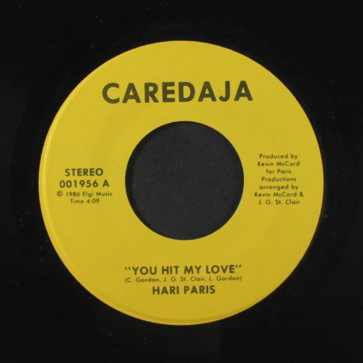 you hit my love / background vocals by HARI PARIS & J.G. ST. CLAIR