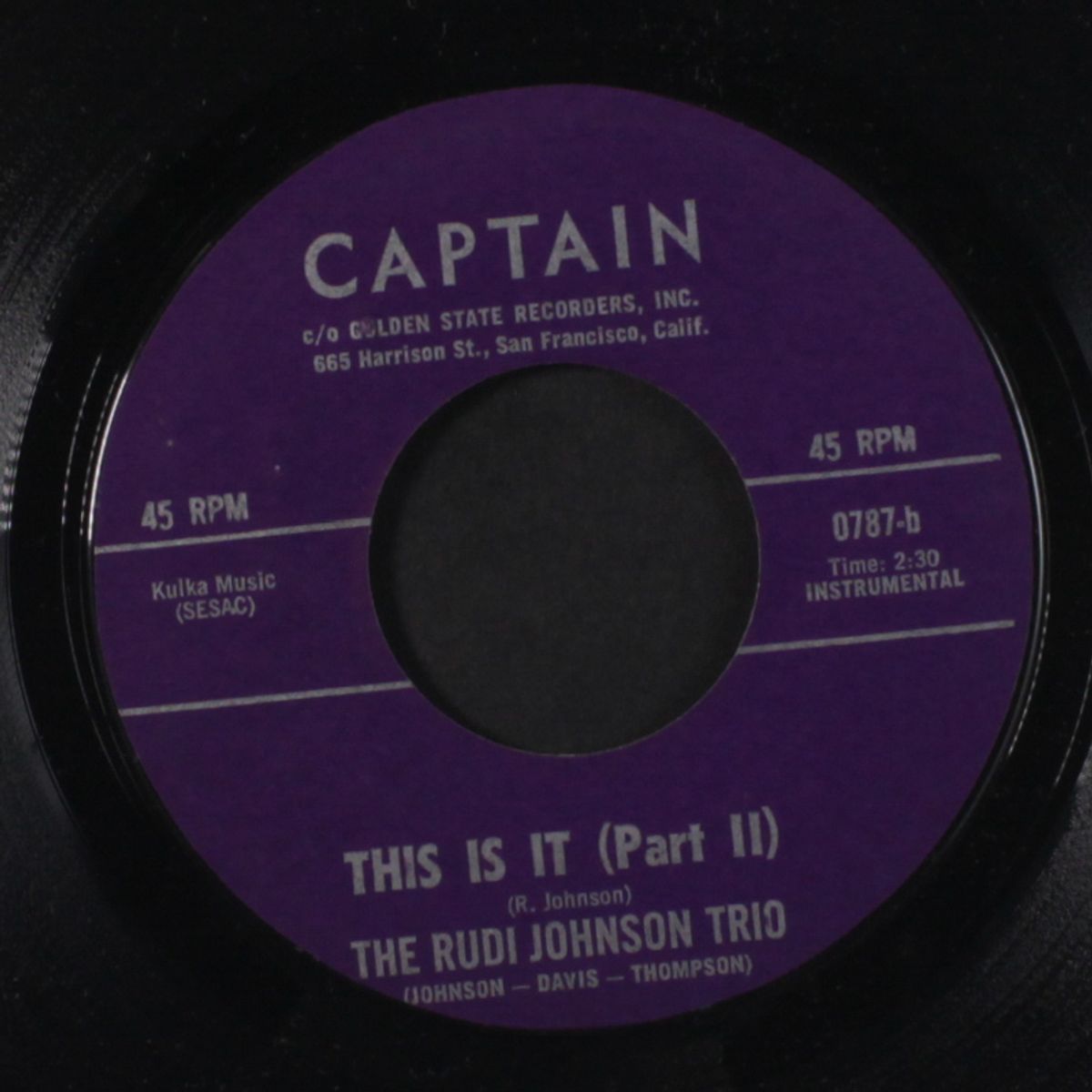 this is it / part 2 by RUDI JOHNSON TRIO