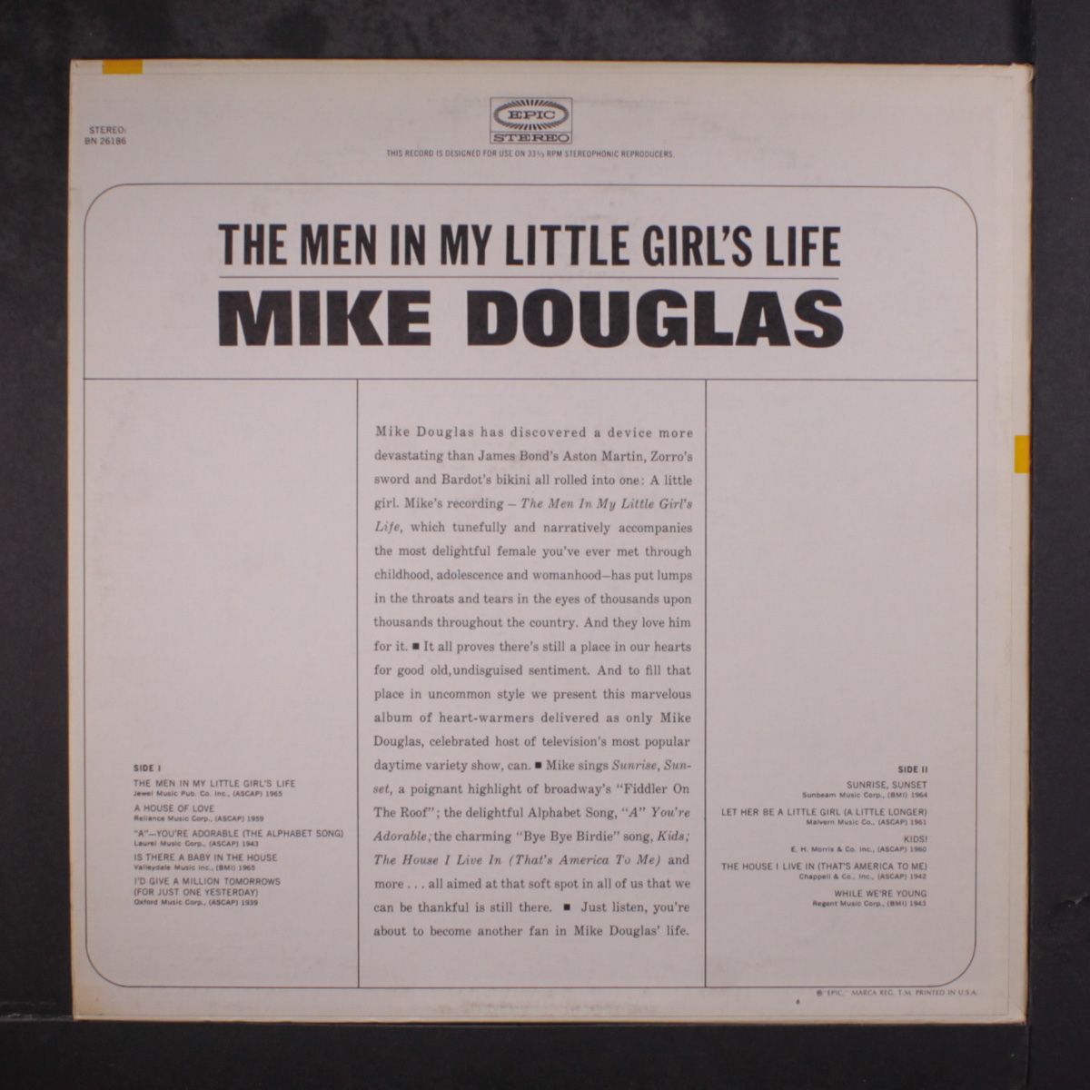 the men in my little girl's life by MIKE DOUGLAS