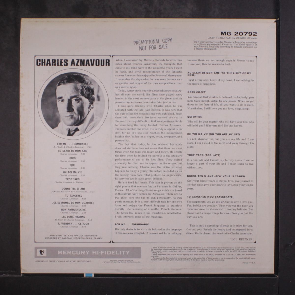 formidable by CHARLES AZNAVOUR