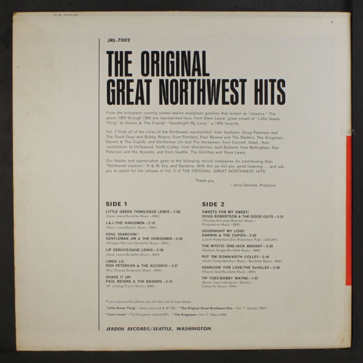 original great northwest hits, vol. 2 by VARIOUS