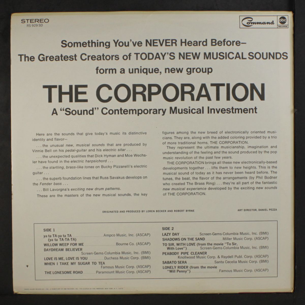 a "sound" contemporary musical investment by CORPORATION