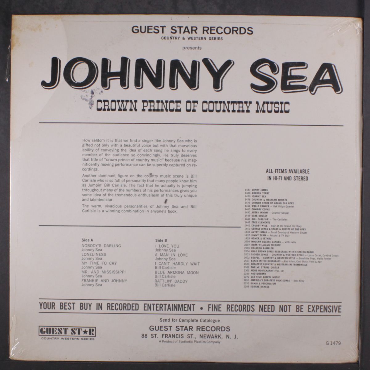 crown prince of country music by JOHNNY SEA