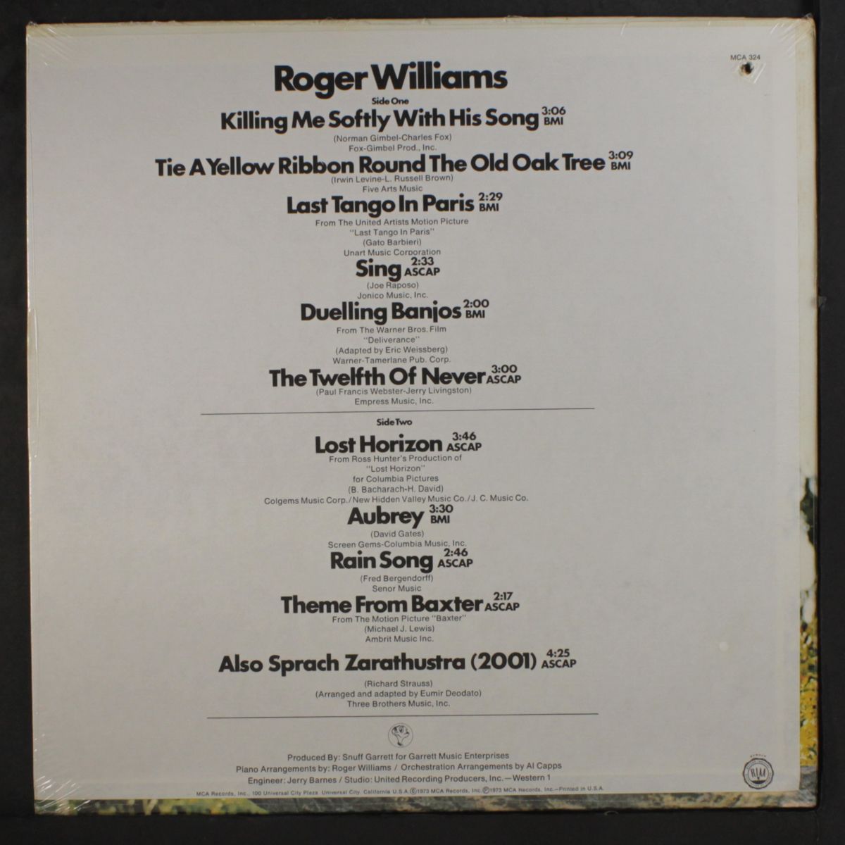 last tango in paris-sing-duelling banjos by ROGER WILLIAMS