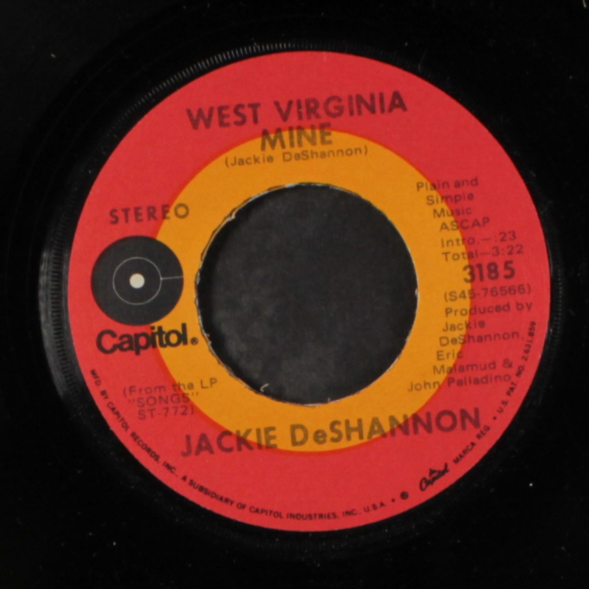 west virginia mine / stone cold soul by JACKIE DESHANNON