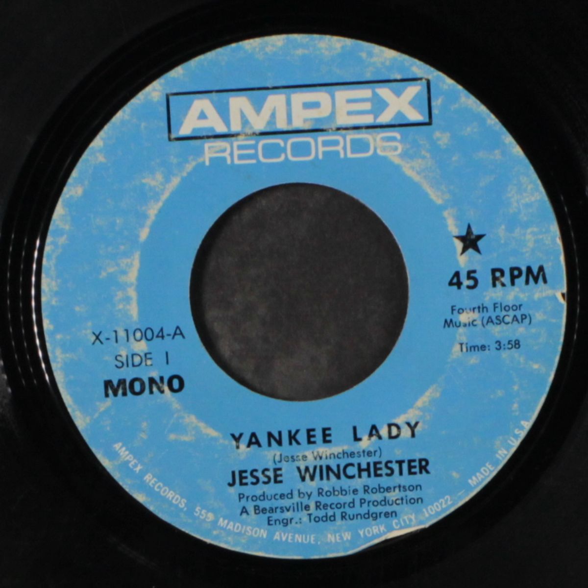 yankee lady / that's the touch i like by JESSE WINCHESTER