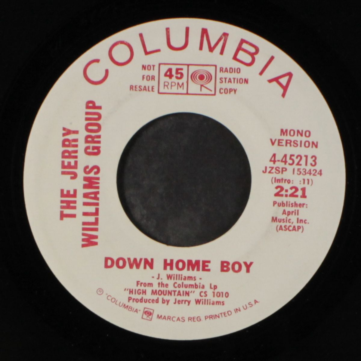 down home boy / mono by JERRY WILLIAMS GROUP